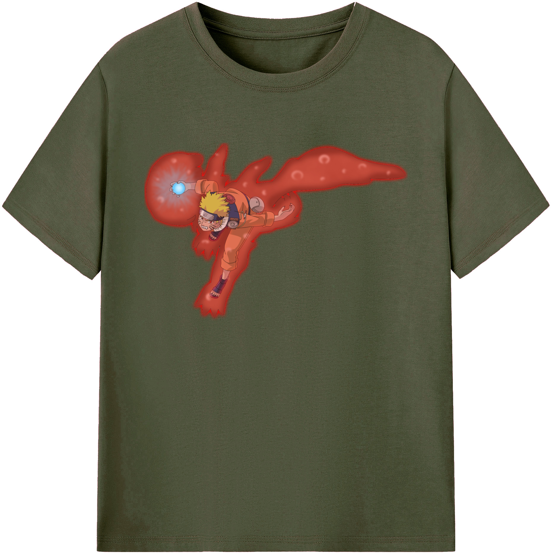 （画像用） NARUTO -ナルト- うずまき ナルト Uzumaki Naruto 綿100％ メンズ半袖Tシャツ｜肌触りやわらか＆通気性